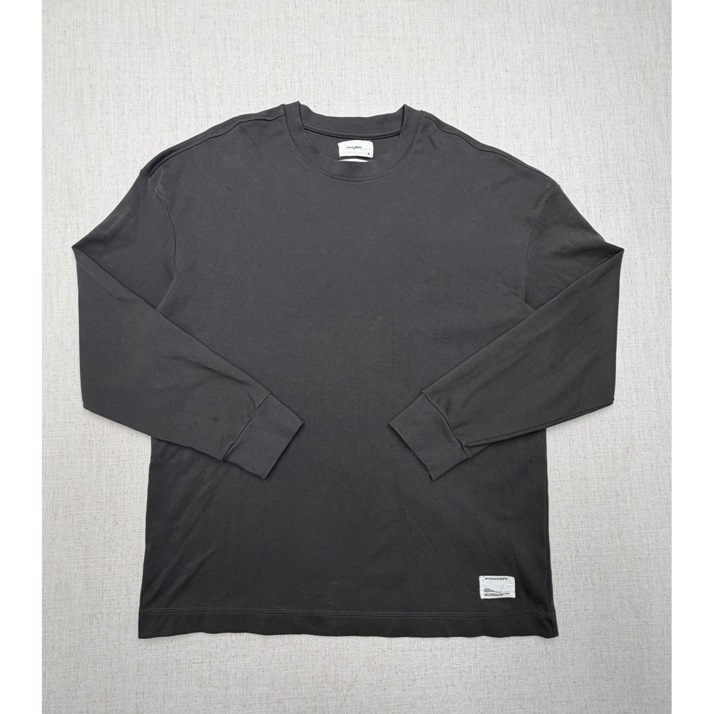 Public Supply Mens XL Oversized Long Sleeve T-Shirt Charcoal Gray P957100-AT-B38